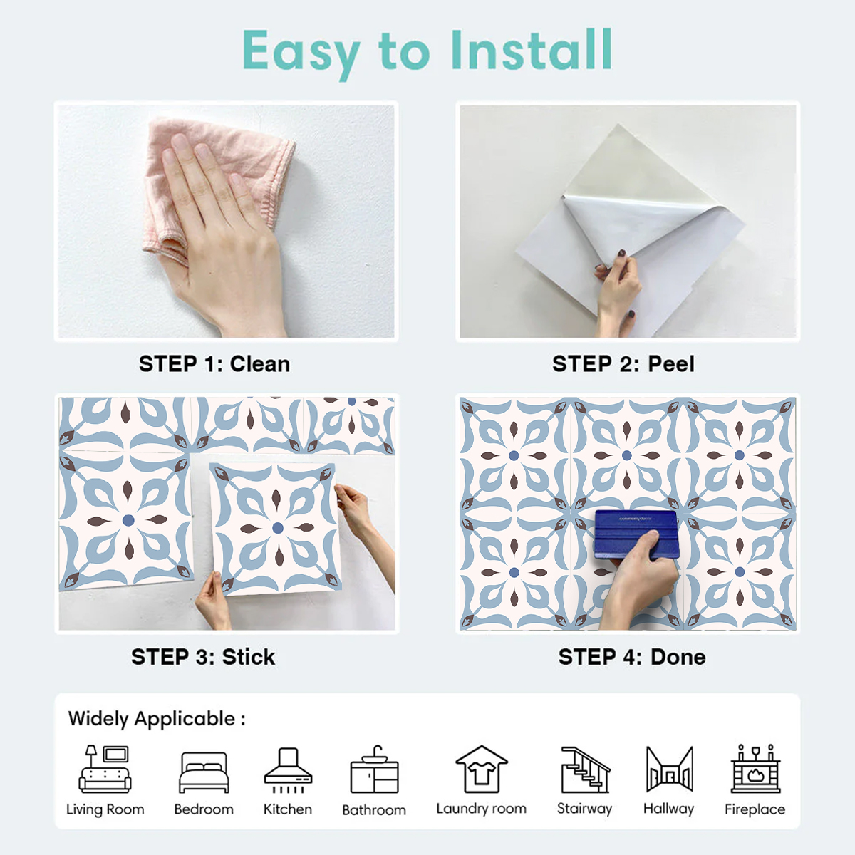 Peel and Stick PVC Tiles with High-Precision Printing Manufacturer