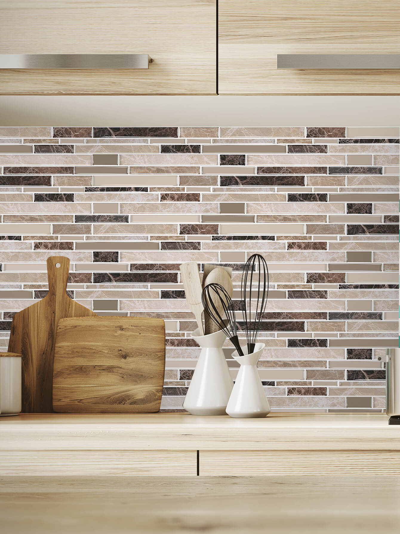 Self-Adhesive Stone Linear Mosaic Backsplash Tiles Manufacturer