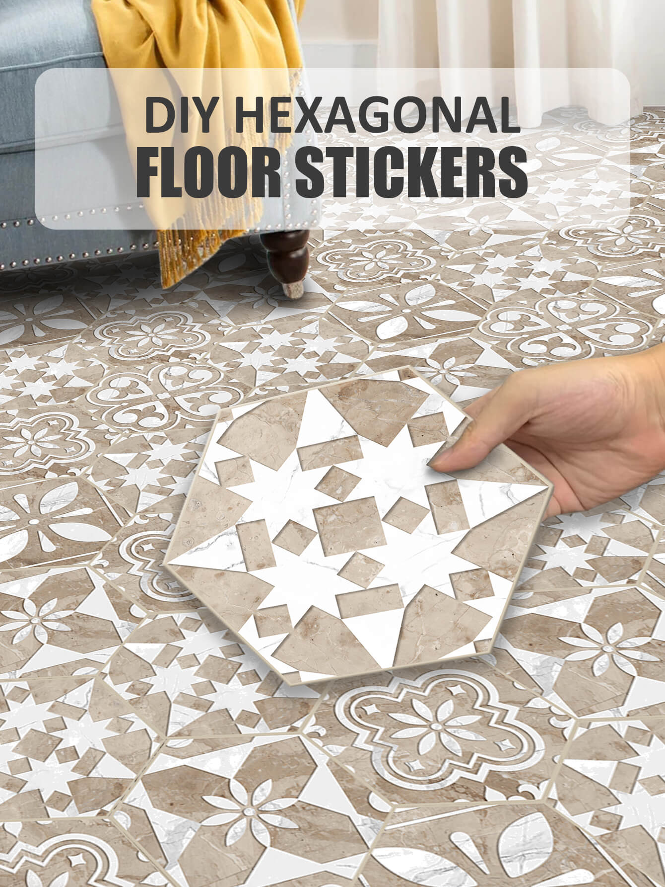 Waterproof Scandinavian Flower Floor Stickers Manufacturer