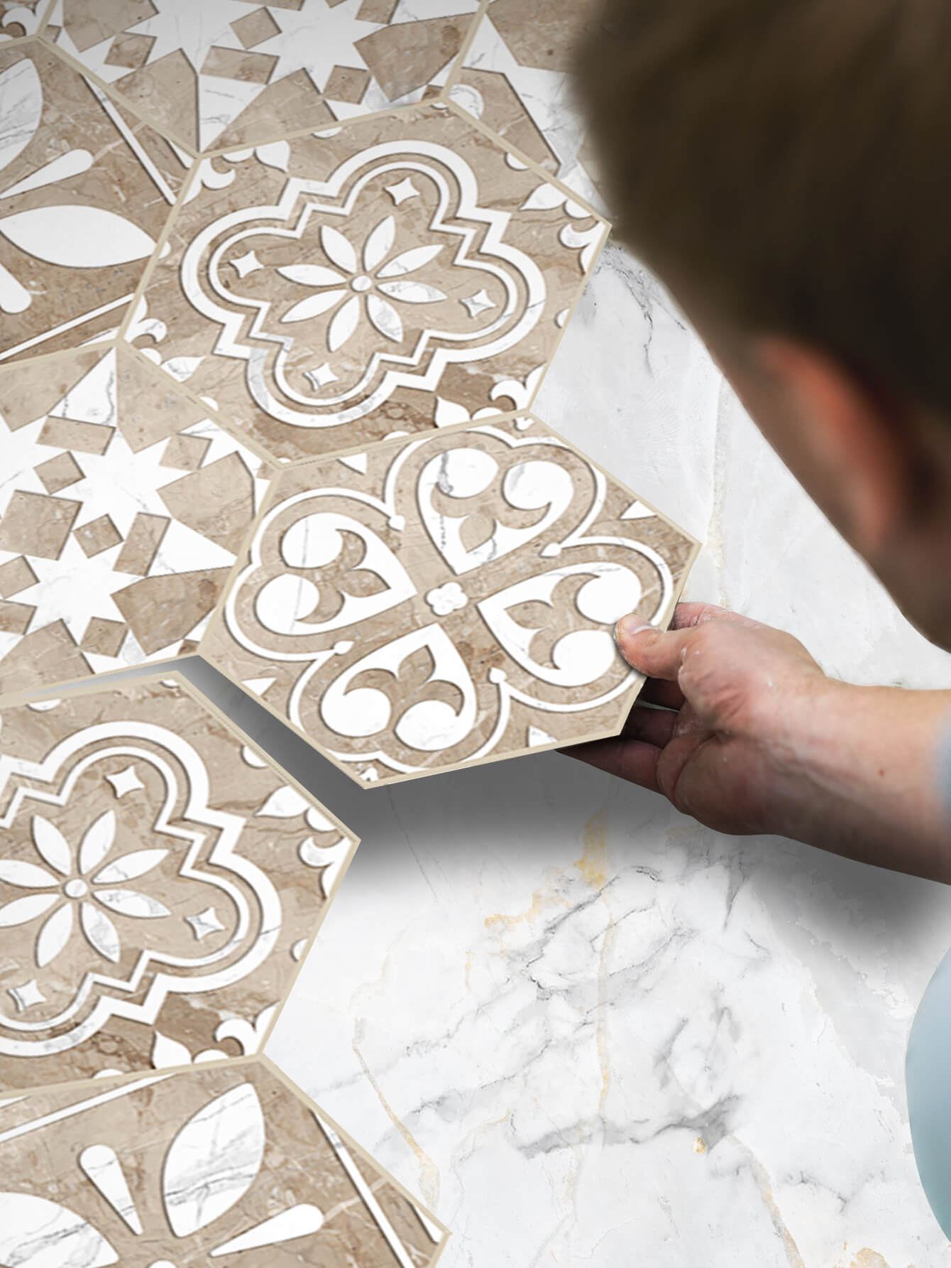 Waterproof Scandinavian Flower Floor Stickers Manufacturer