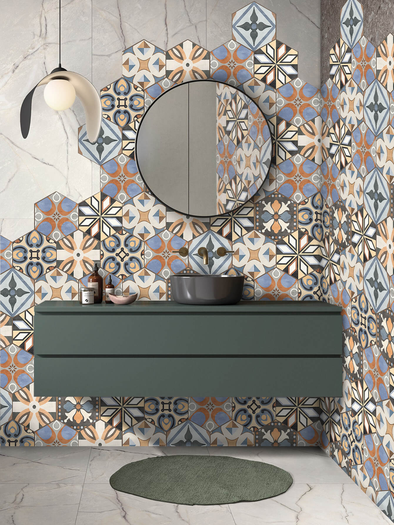 Waterproof And Moisture-Proof Floral Floor Tile Sticker Manufacturer