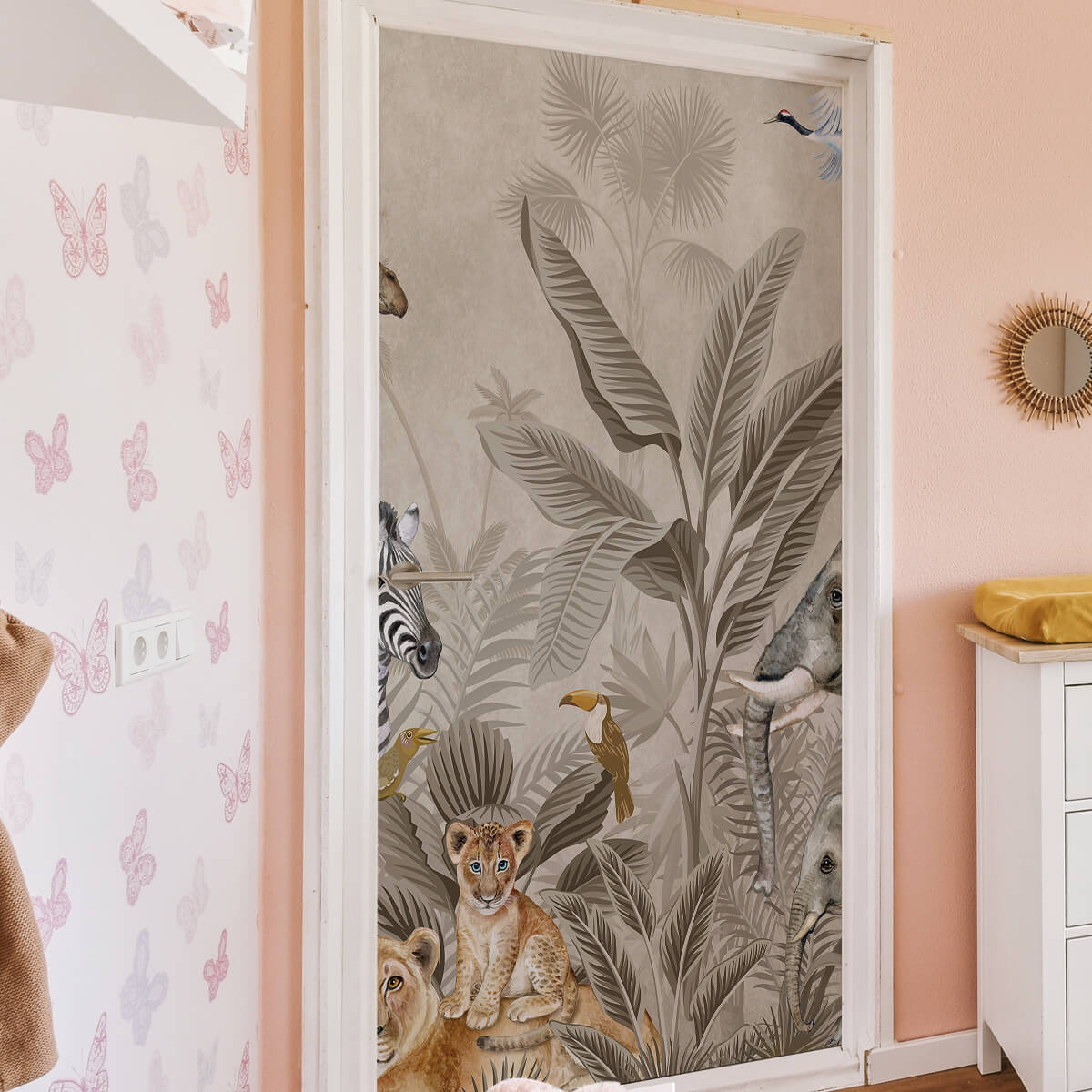 Vintage Safari Animal Nursery Wall Mural Manufacturer