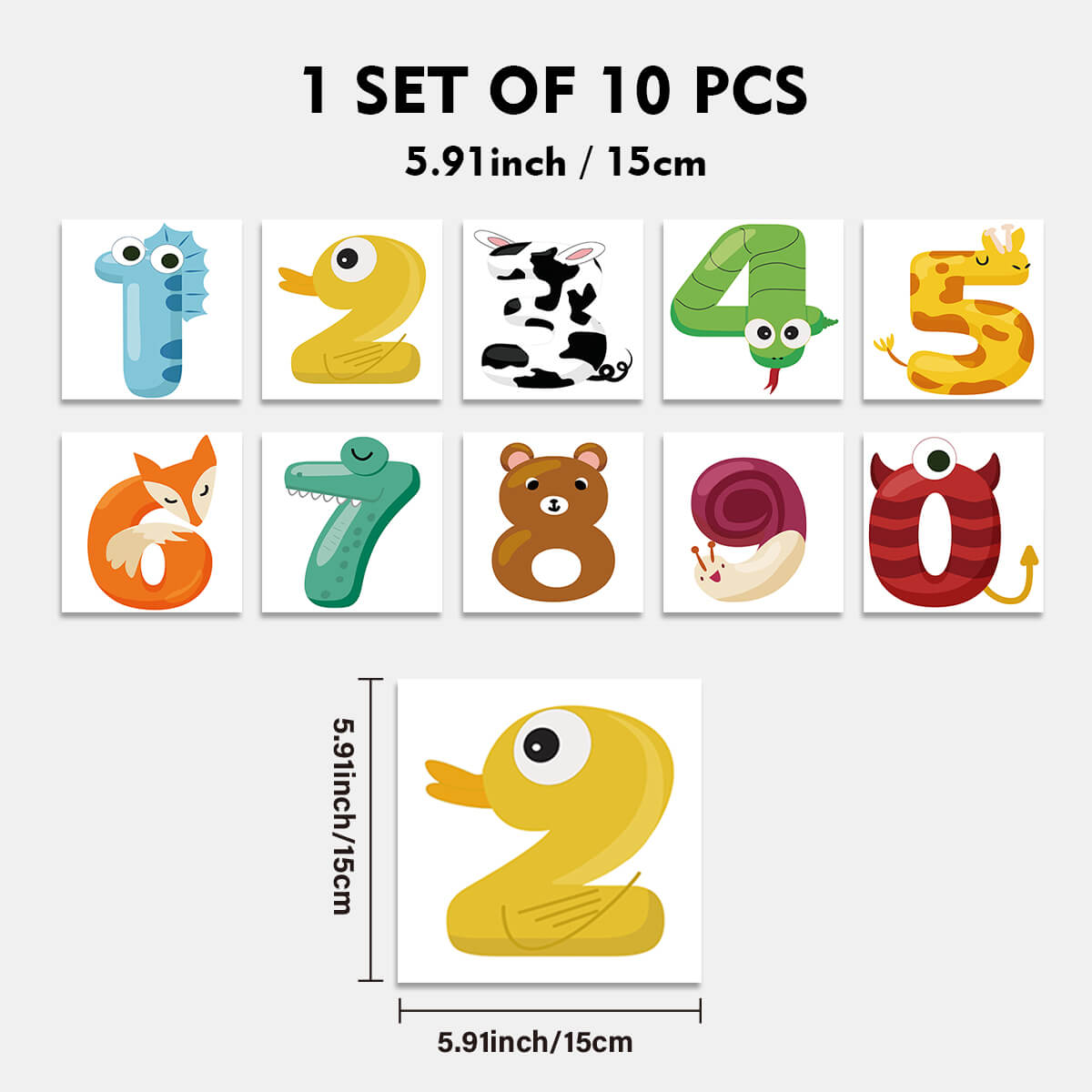 Floor Stickers For Hopscotch With Cute And Fun Animal Elements