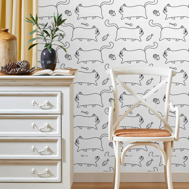 Factory Custom Cut Cat Wall Art Stickers