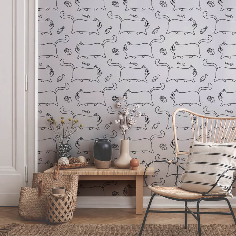 Factory Custom Cut Cat Wall Art Stickers