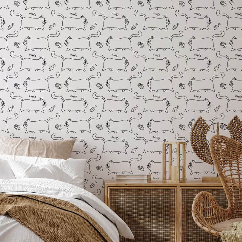 Factory Custom Cut Cat Wall Art Stickers