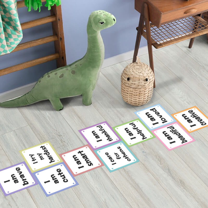 English Enlightenment Hopscotch Floor Stickers Suitable For Living Rooms And Children's Rooms
