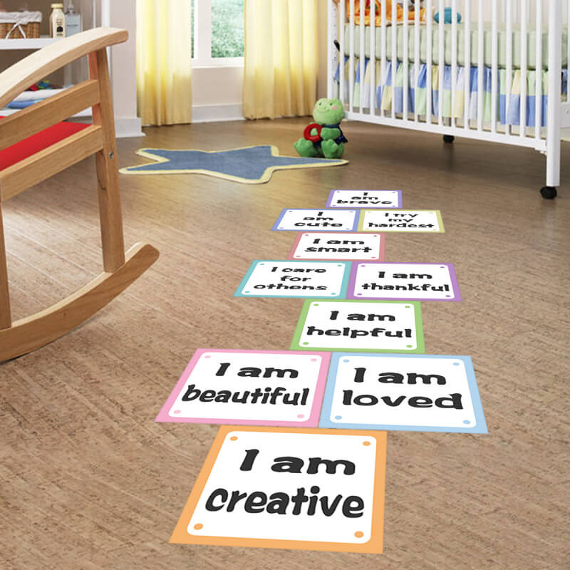 English  Hopscotch Floor Stickers Suitable For Living Rooms And Children's Rooms