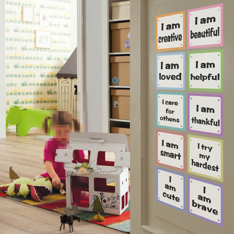 English Enlightenment Hopscotch Floor Stickers Suitable For Living Rooms And Children's Rooms