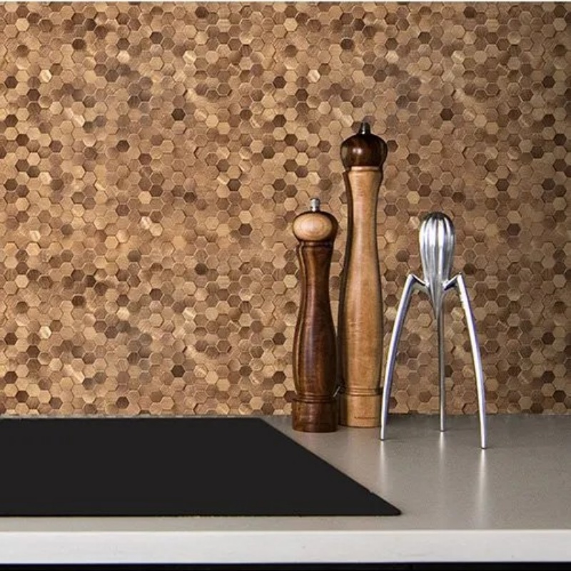 Heat-Resistant Metallic Hexagon Wall Tiles Manufacturer