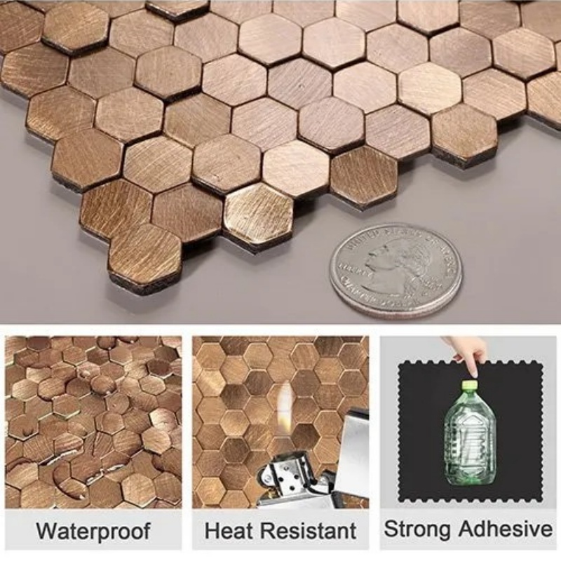 Heat-Resistant Metallic Hexagon Wall Tiles Manufacturer