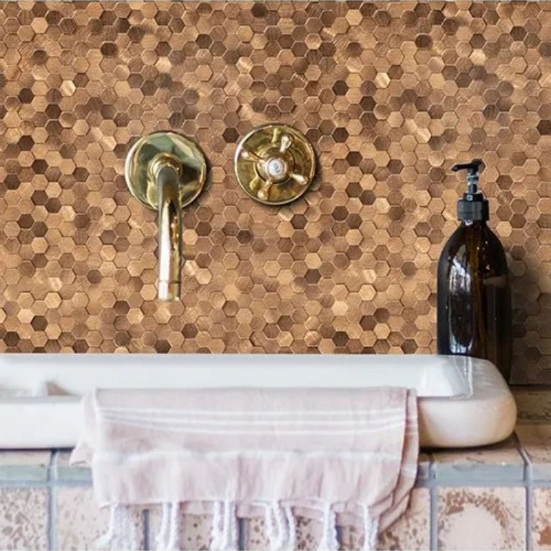 Heat-Resistant Metallic Hexagon Wall Tiles Manufacturer